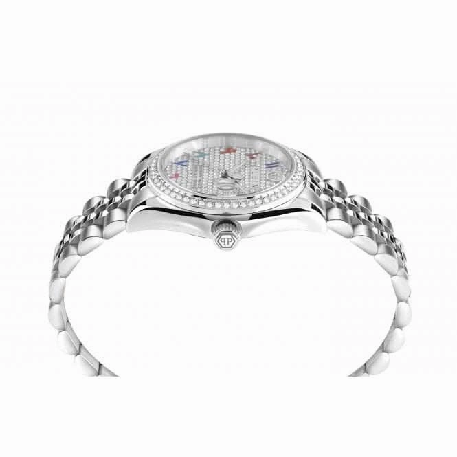 Philipp Plein Ladies Date Superlative Silver Watch PWYAA0723