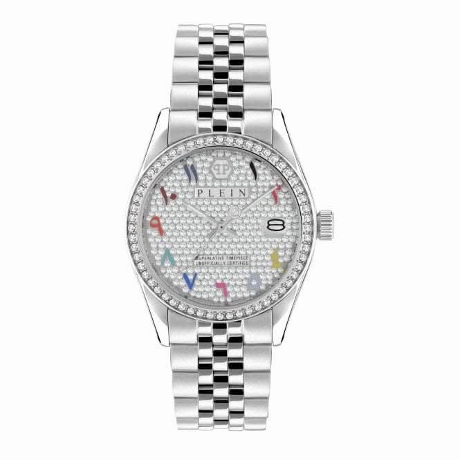 Philipp Plein Ladies Date Superlative Silver Watch PWYAA0723
