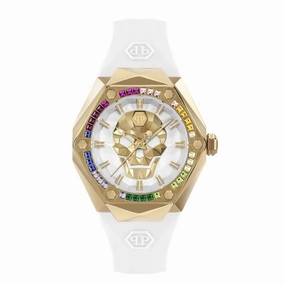 Philipp Plein Ladies High-Conic $Kull Spikes White Watch PWADA0324