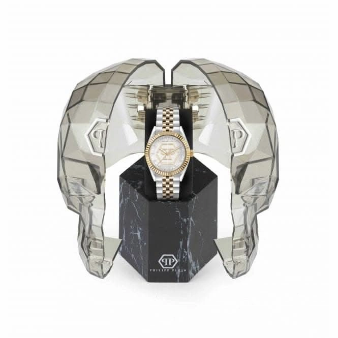 Philipp Plein Ladies Street Couture Date Superlative Gold Watch PW2BA0323