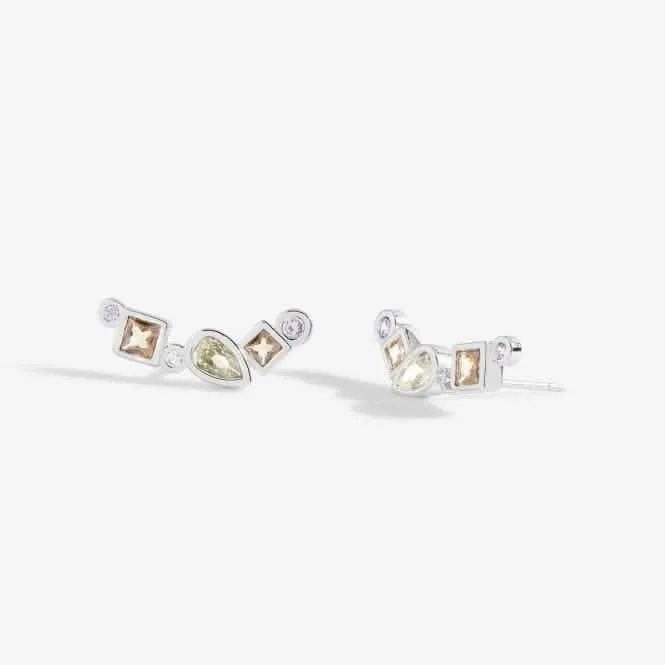 Radiant Treasures Gems Ear Crawler Silver Earrings 5833 Joma Jewellery