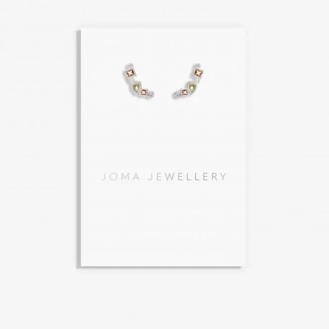 Radiant Treasures Gems Ear Crawler Silver Earrings 5833 Joma Jewellery