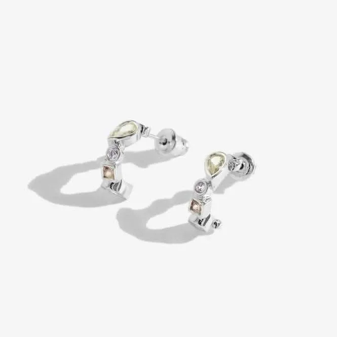 Radiant Treasures Gems Huggies Silver Huggie Hoop Earrings 5838 Joma Jewellery