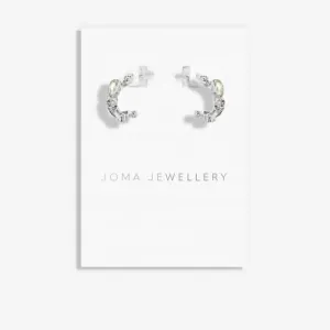 Radiant Treasures Gems Huggies Silver Huggie Hoop Earrings 5838 Joma Jewellery