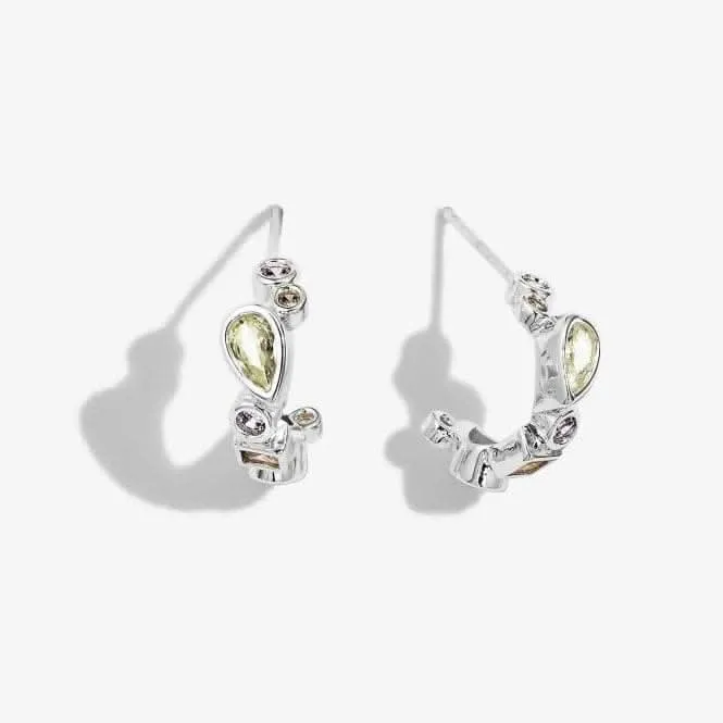 Radiant Treasures Gems Huggies Silver Huggie Hoop Earrings 5838 Joma Jewellery