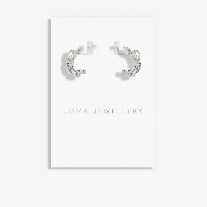 Radiant Treasures Gems Huggies Silver Huggie Hoop Earrings 5838 Joma Jewellery
