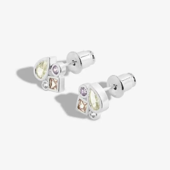 Radiant Treasures Gems Studs Silver Earrings 5839 Joma Jewellery