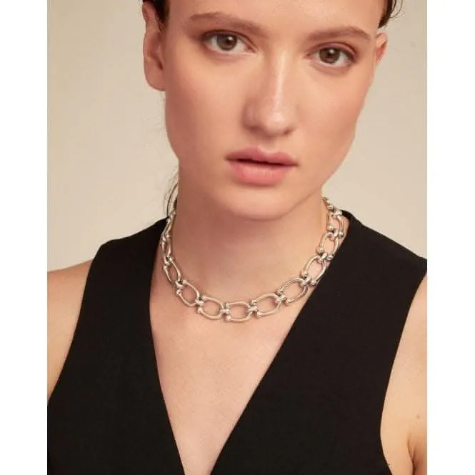 Serotonin Silver Plated Chain Medium Links Necklace COL1898MTL0000U Unode50 Jewelry And Accessories