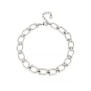 Serotonin Silver Plated Chain Medium Links Necklace COL1898MTL0000U Unode50 Jewelry And Accessories