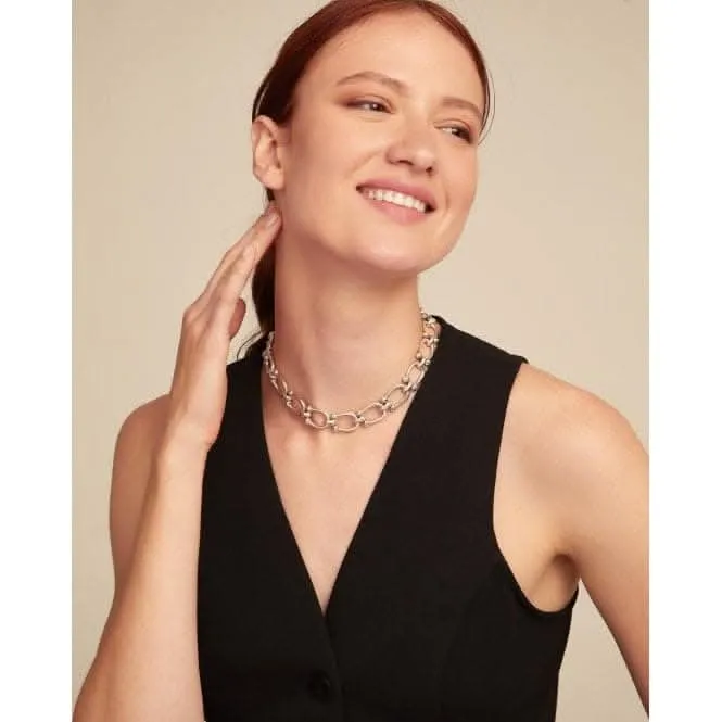 Serotonin Silver Plated Chain Medium Links Necklace COL1898MTL0000U Unode50 Jewelry And Accessories