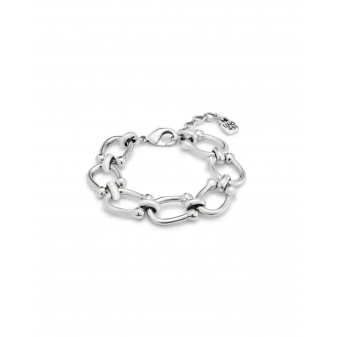 Serotonin Sterling Silver Plated Medium Oval Links Bracelet PUL2421MTL0000M Unode50 Jewelry And Accessories