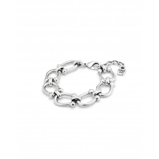 Serotonin Sterling Silver Plated Medium Oval Links Bracelet PUL2421MTL0000M Unode50 Jewelry And Accessories