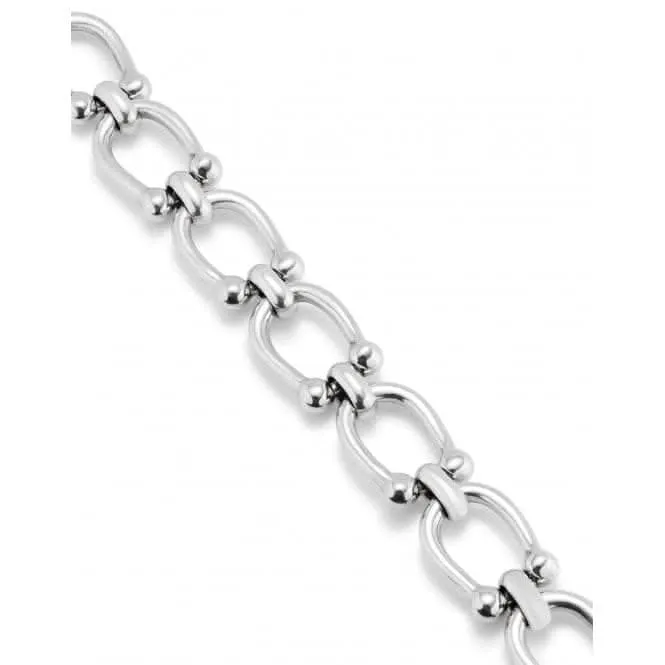 Serotonin Sterling Silver Plated Medium Oval Links Bracelet PUL2421MTL0000M Unode50 Jewelry And Accessories