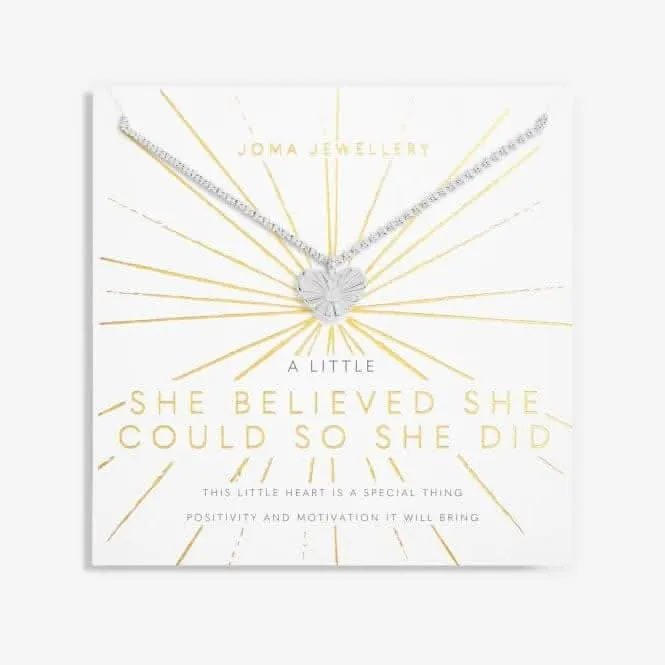 She Believed She Could So She Did Silver 46cm   5cm Necklace 6107 Joma Jewellery