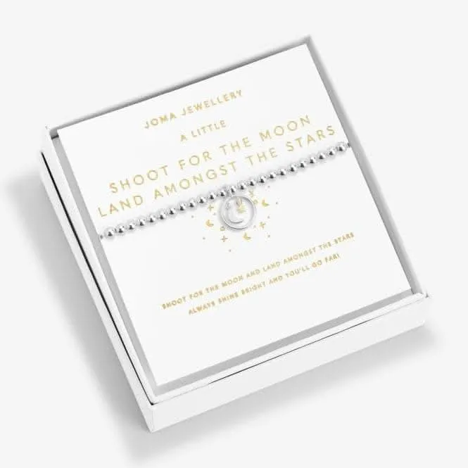 Shoot For The Moon Land Amongst The Stars Silver And Gold 17.5cm Bracelet 6192 Joma Jewellery