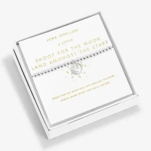 Shoot For The Moon Land Amongst The Stars Silver And Gold 17.5cm Bracelet 6192 Joma Jewellery