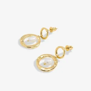 Solaria Baroque Pearl Gold Plated Hoop Earrings 7156 Joma Jewellery