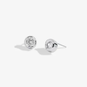 Solaria Zirconia Silver Plated Stud Earrings 7171 Joma Jewellery