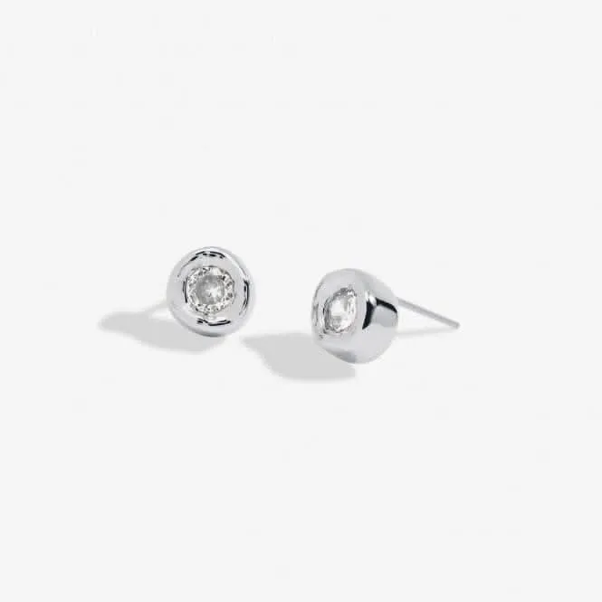 Solaria Zirconia Silver Plated Stud Earrings 7171 Joma Jewellery