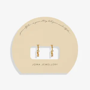 Soul Shine Beaded Pearl Gold Plated Hoop Earrings 8478 Joma Jewellery