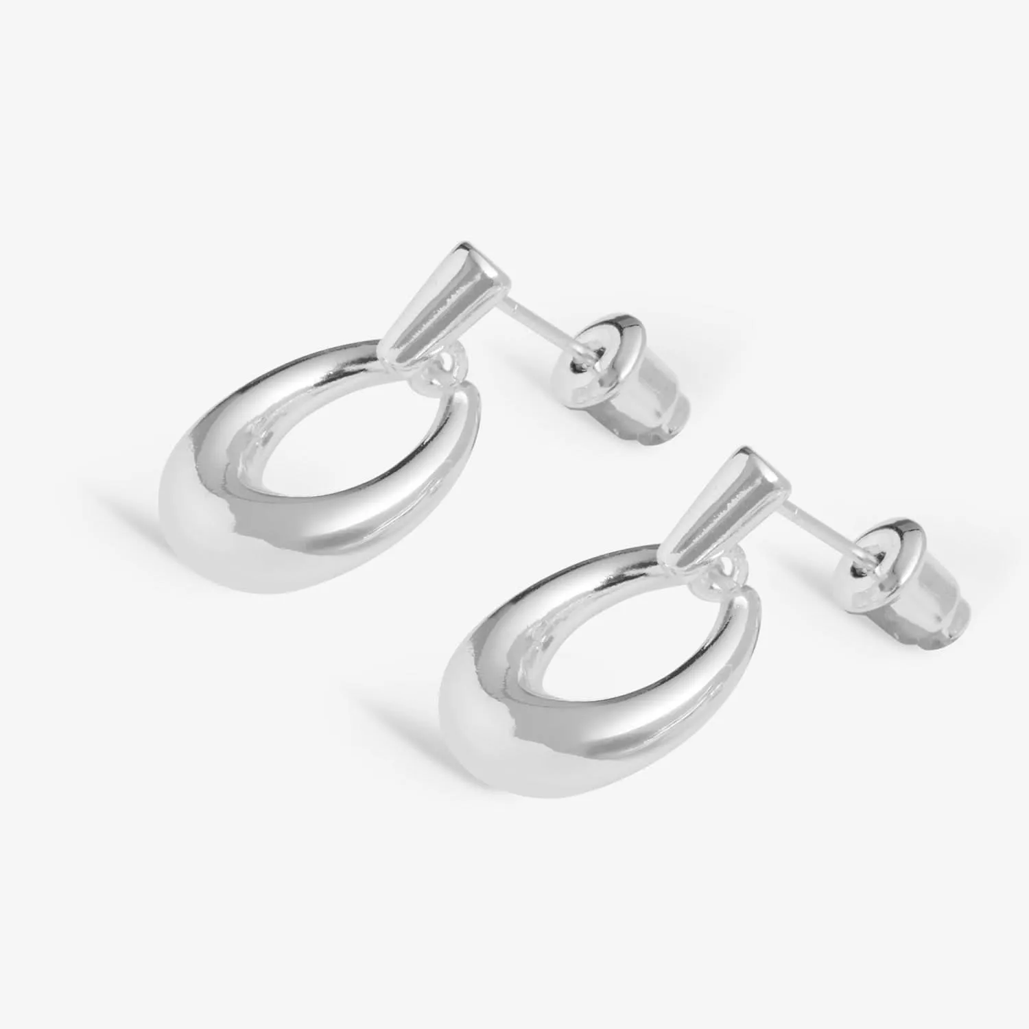 Soul Shine Knocker Silver Plated Earrings 8477 Joma Jewellery