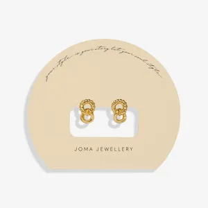 Soul Shine Linked Ring Gold Plated Earrings 8479 Joma Jewellery