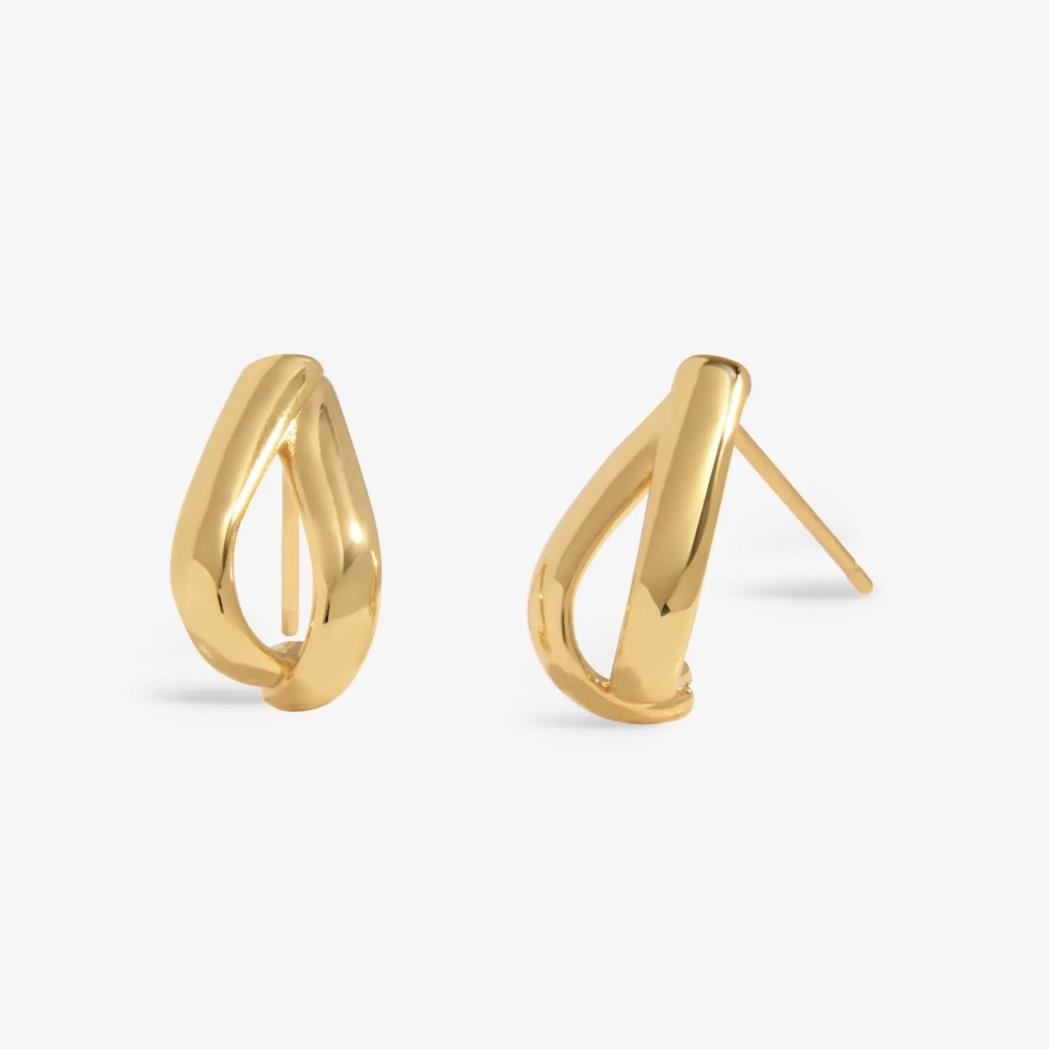 Soul Shine Stack Statement Gold Plated Set of 2 Hoop Earrings 8474 Joma Jewellery