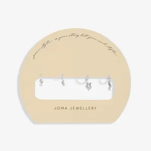 Soul Shine Stack Wavy Rope Silver Plated Set of 2 Hoop Earrings 8471 Joma Jewellery