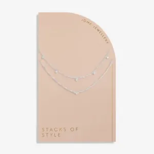 Stacks Of Style Cz Silver 45Cm 40cm   5cm Necklace 6335 Joma Jewellery