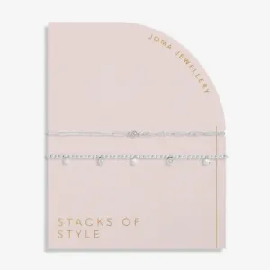 Stacks Of Style Cz Silver Set Of 2 Bracelet 6334 Joma Jewellery