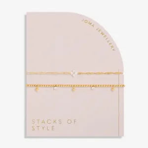 Stacks Of Style Gold Star Gold Set Of 2 Bracelet 6331 Joma Jewellery