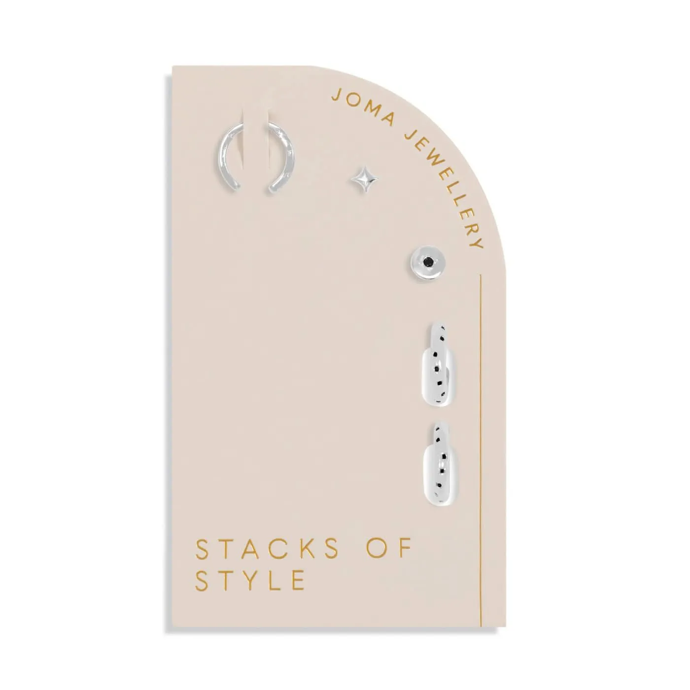 Stacks Of Style Set Of Silver Gem Silver Plated Earrings 7826 Joma Jewellery