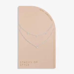 Stacks Of Style Silver Organic Shape Silver 45Cm 40cm   5cm Necklace 6344 Joma Jewellery