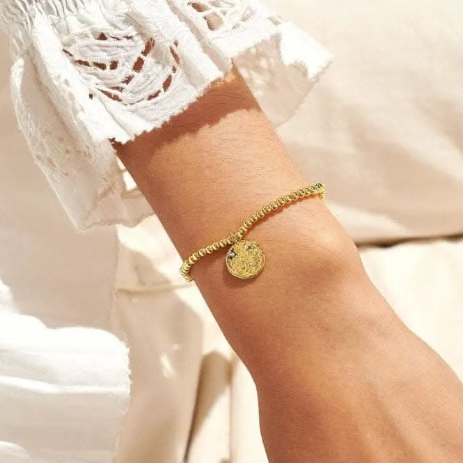 Star Sign A Little Aquarius Gold Plated 17.5cm Stretch Bracelet 6801 Joma Jewellery