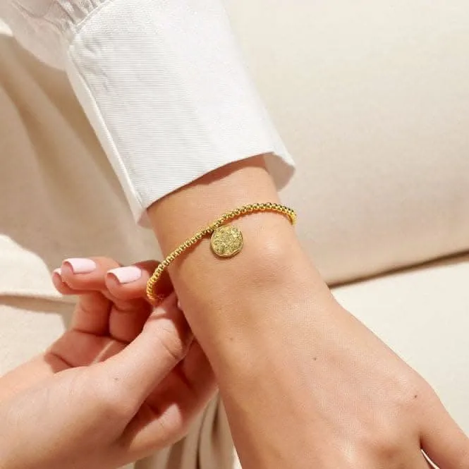 Star Sign A Little Aries Gold Plated 17.5cm Stretch Bracelet 6803 Joma Jewellery