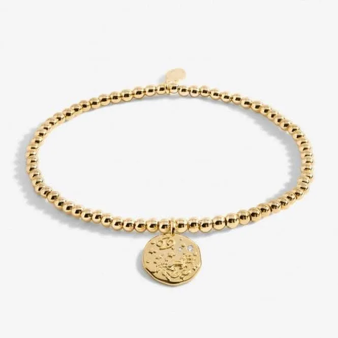 Star Sign A Little Cancer Gold Plated 17.5cm Stretch Bracelet 6805 Joma Jewellery