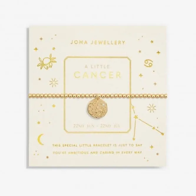 Star Sign A Little Cancer Gold Plated 17.5cm Stretch Bracelet 6805 Joma Jewellery
