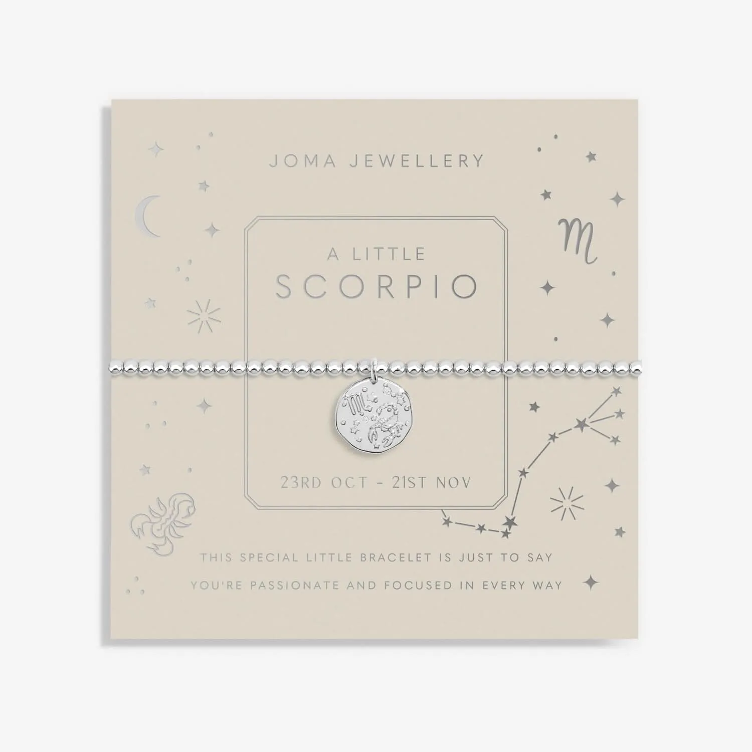 Star Sign A Little Scorpio Silver Plated Bracelet 7439 Joma Jewellery