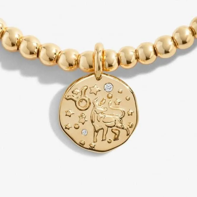 Star Sign A Little Taurus Gold Plated 17.5cm Stretch Bracelet 6804 Joma Jewellery