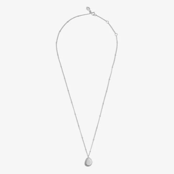Sterling Silver Amazing Auntie Pebble Pave 46cm   5cm Necklace JJS0016 Joma Jewellery
