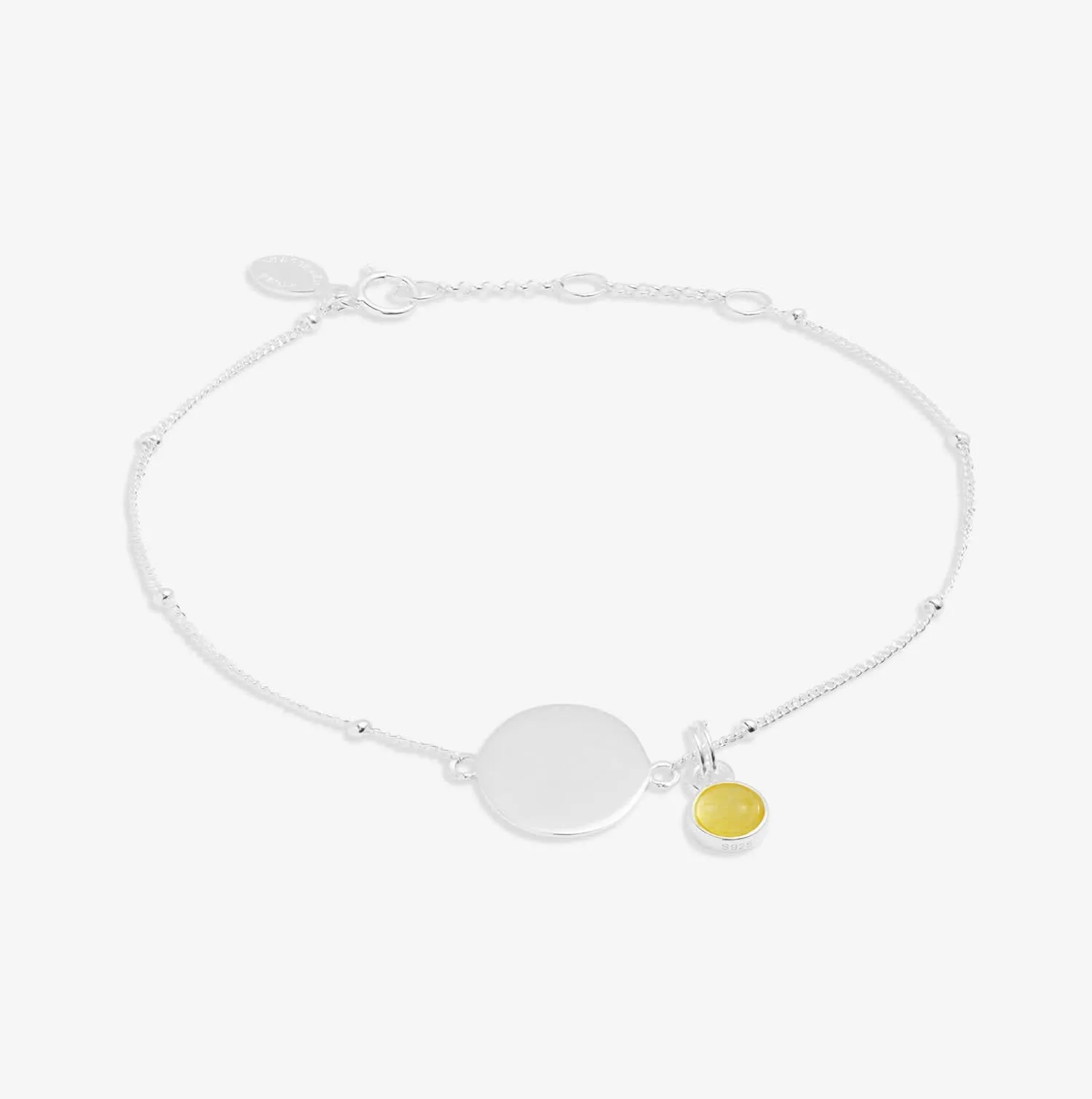Sterling Silver Birthstone A Little November Bracelet JJS0092 Joma Jewellery
