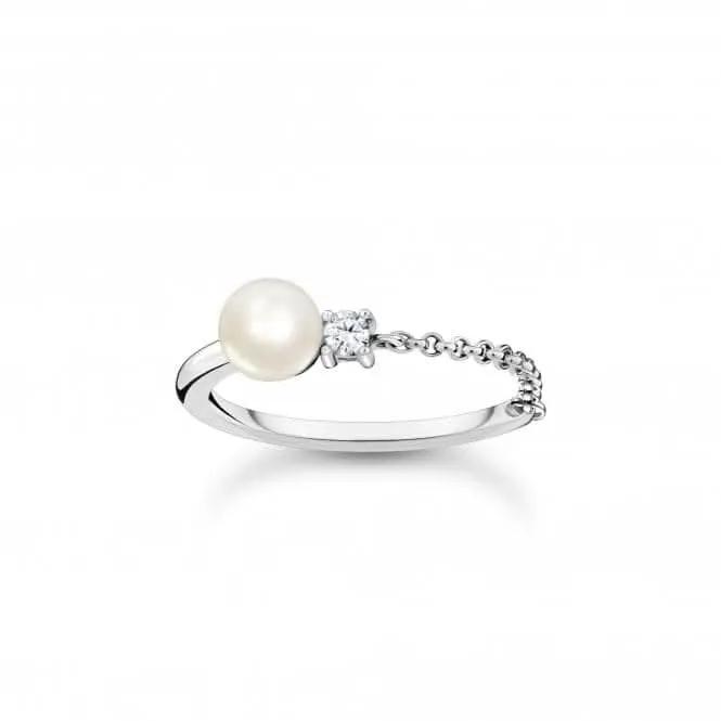 Sterling Silver Delicate Pearl Ring TR2369-167-14 Thomas Sabo Rings