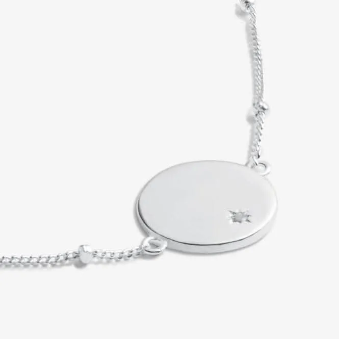 Sterling Silver Happy Birthday Disc Zirconia 16cm   3cm Bracelet JJS0001 Joma Jewellery