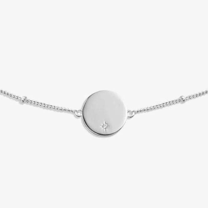 Sterling Silver Happy Birthday Disc Zirconia 16cm   3cm Bracelet JJS0001 Joma Jewellery