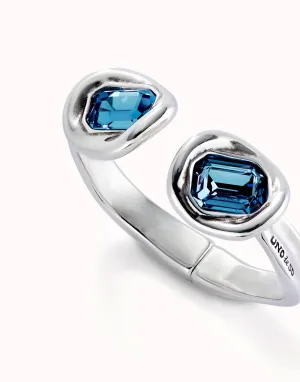 Sterling Silver Plated Faceted Crystal Blue Bracelet PUL2453AZOMTL Unode50 Jewelry And Accessories