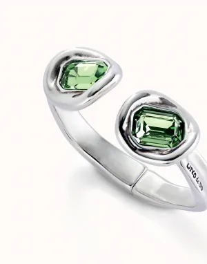 Sterling Silver Plated Faceted Crystal Green Bracelet PUL2453VRCMTL Unode50 Jewelry And Accessories