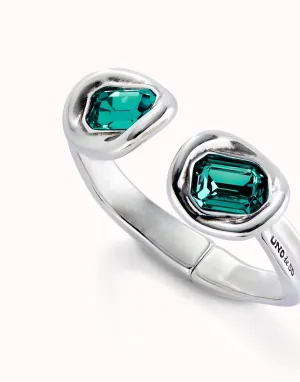 Sterling Silver Plated Faceted Crystal Green Bracelet PUL2453VRDMTL Unode50 Jewelry And Accessories