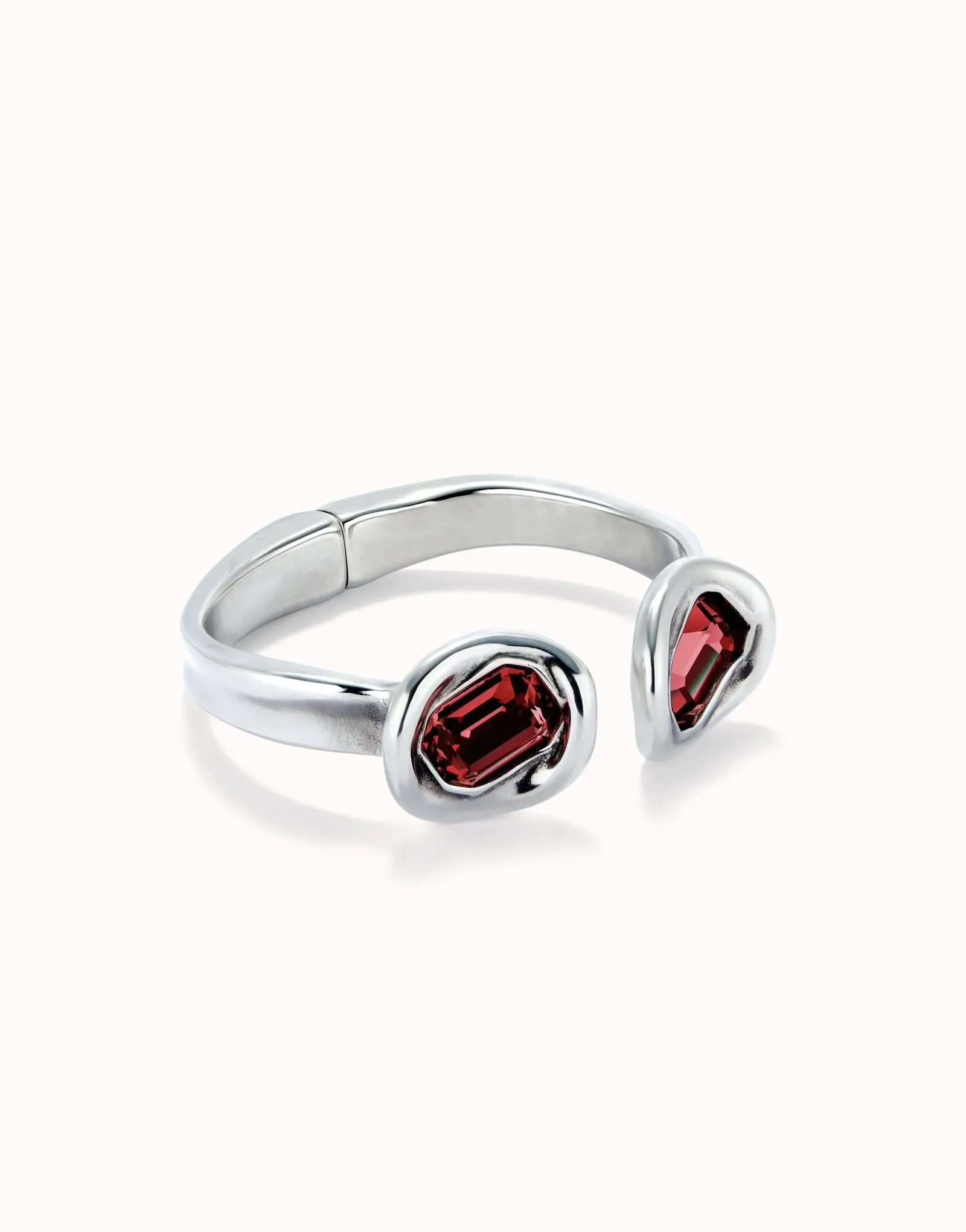 Sterling Silver Plated Faceted Crystal Red Bracelet PUL2453ROJMTL Unode50 Jewelry And Accessories