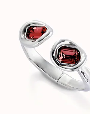 Sterling Silver Plated Faceted Crystal Red Bracelet PUL2453ROJMTL Unode50 Jewelry And Accessories