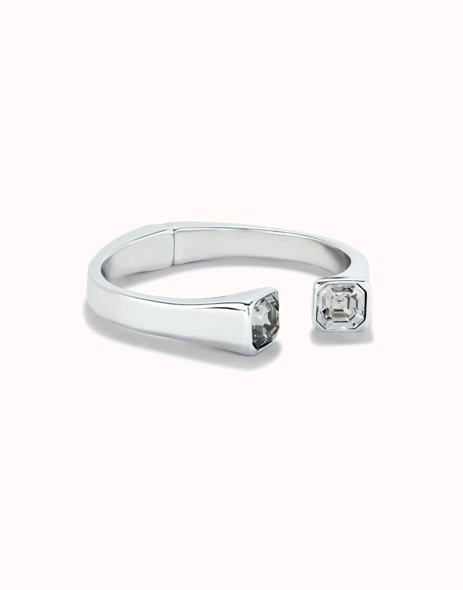 Sterling Silver Plated Faceted Crystal White Bracelet PUL2485BLNMTL Unode50 Jewelry And Accessories